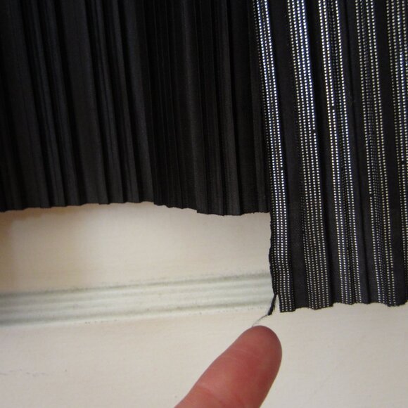 L’agence Maxi Dress S Black Metalic Shiny Open V Neck Neck Leg Slit Classy Glam - Picture 15 of 15